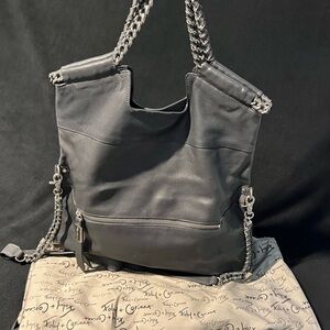 Foley + Corinna Charcoal Leather Shoulder Bag